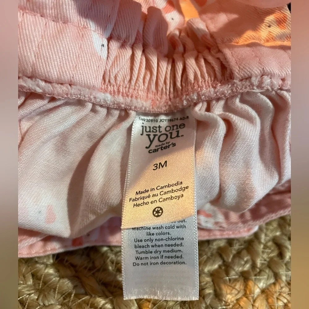 Carter’s Infant Jumper - Pink and White with Elephants